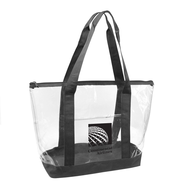 Transparent Zippered Tote Bag - Image 2