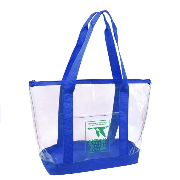 Transparent Zippered Tote Bag - Image 3