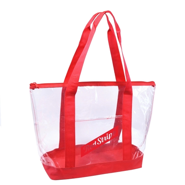 Transparent Zippered Tote Bag - Image 4