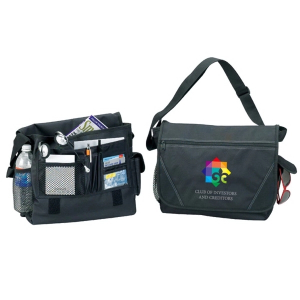 600D Poly W/PVC Backing Briefcase - Image 1