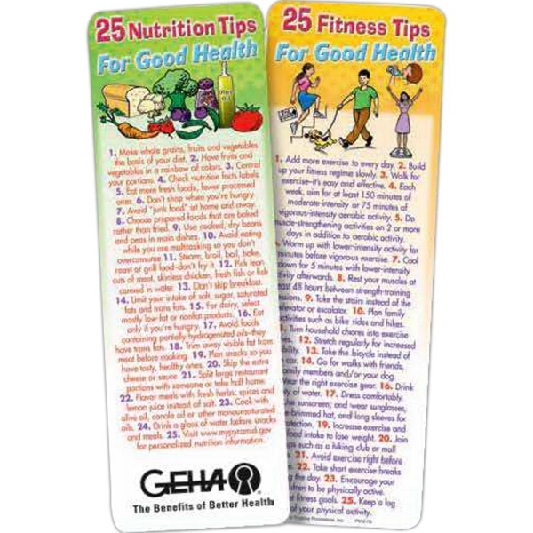 50 Nutrition &amp; Fitness Tips for Good Health Bookmark