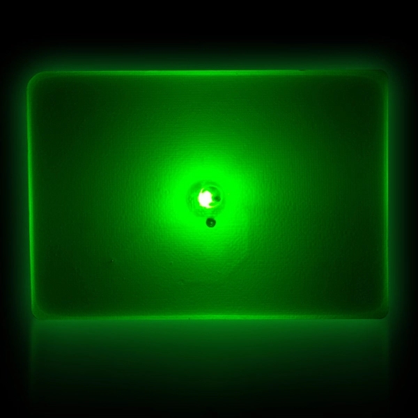 Green LED Light Up Glow Blinking Rectangles Blinky