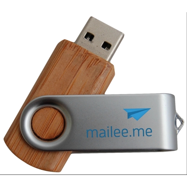 Tech Bamboo Swivel USB Drive - Image 2