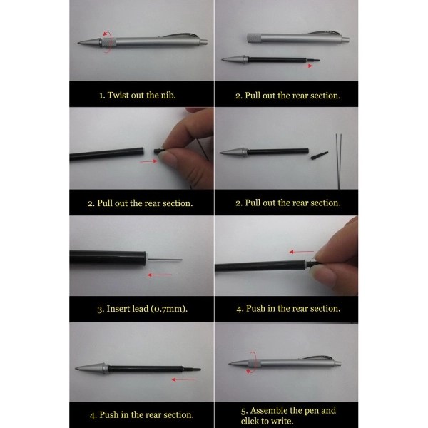 Bullet Click Action Pencil (0.5mm Lead) - Image 3