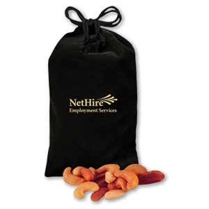Deluxe Mixed Nuts in Black Velour Pouch