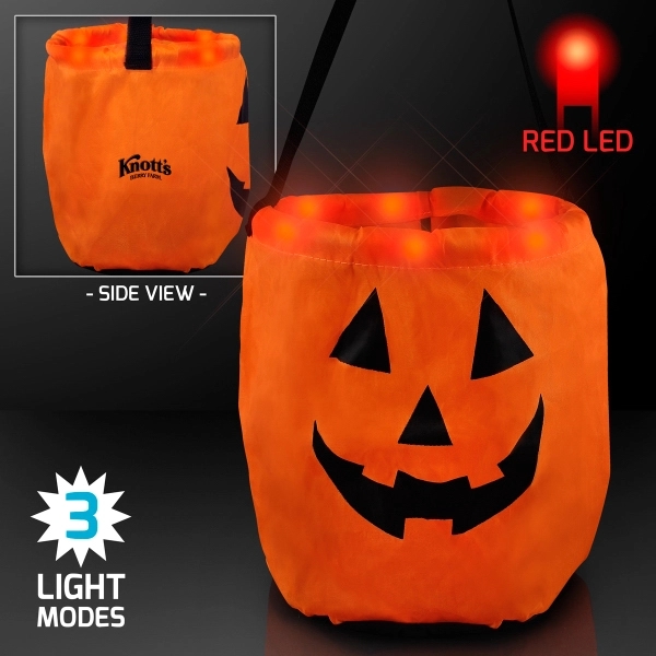 LED Pumpkin Trick-Or-Treat Halloween Bag - Image 1