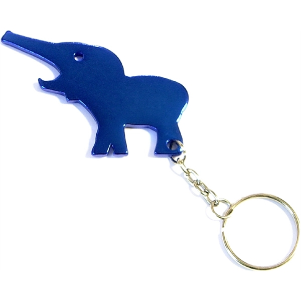 Metal Elephant Shape Bottle Opener with Key Holder - Image 2