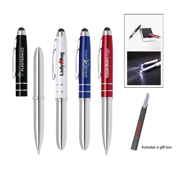 Stylus with LED and ballpoint pen - Image 1
