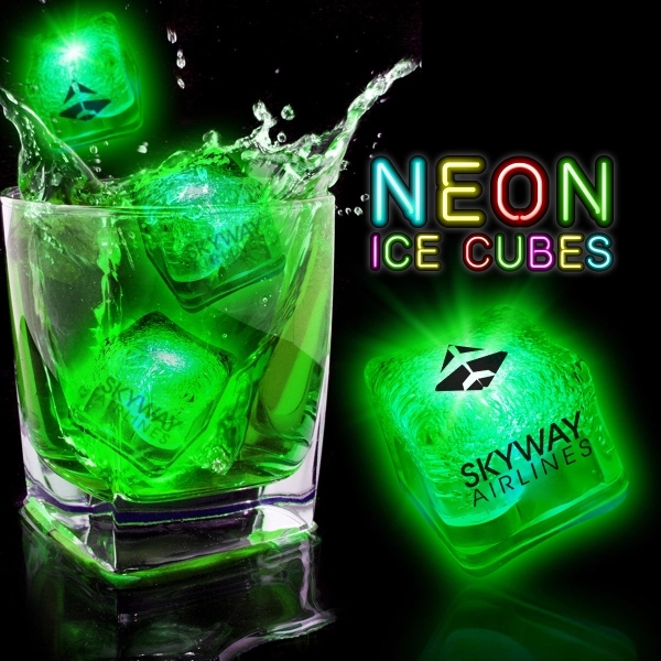 Neon Lited Ice Cubes