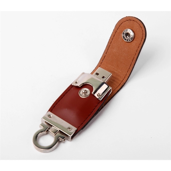 AP Leather Keychain USB Flash Drivee - Image 1