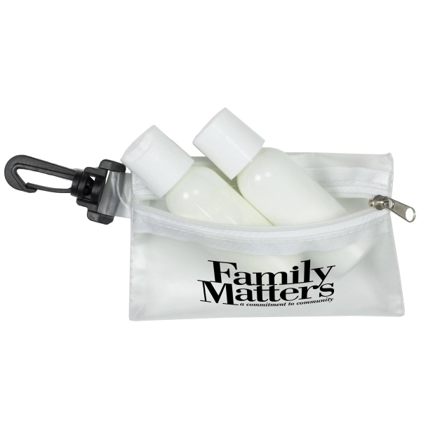 Translucent Zipper Storage Pouch with Plastic Hook - Image 2