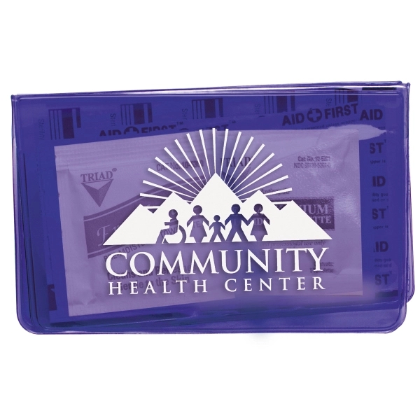 10 Piece Economy First Aid Kit in Colorful Vinyl Pouch - Image 5