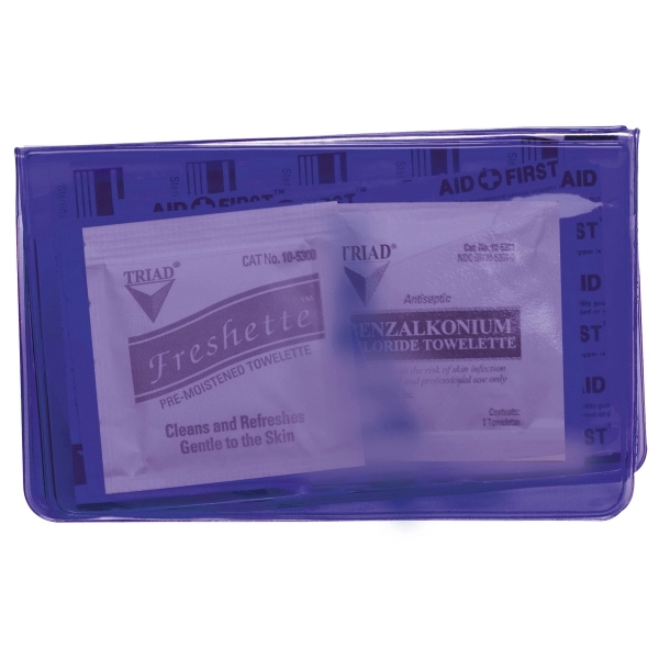 15 Piece Economy First Aid Kit in Colorful Vinyl Pouch - Image 5