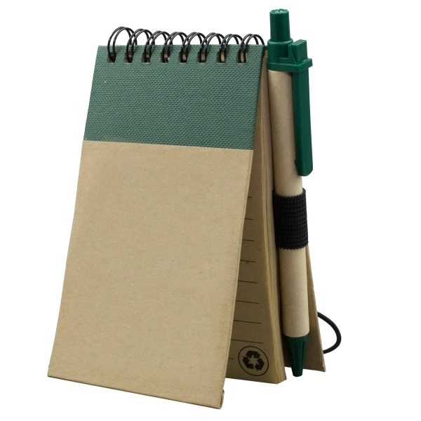 Recycled Jotter Notepad with Recycled Paper Pen - Image 5