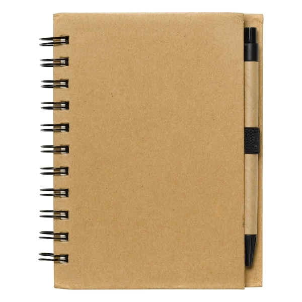 Cruz Recycled Notebook With Recycled Paper Pen - Image 3