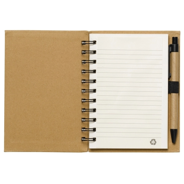 Cruz Recycled Notebook With Recycled Paper Pen - Image 4