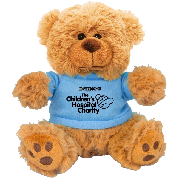 6" Plush Teddy Bear With Choice of T-Shirt Color - Image 5