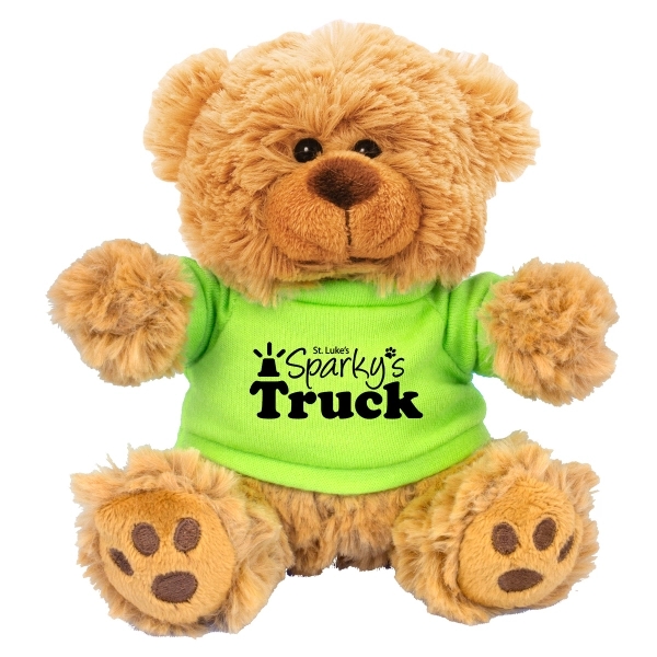 6" Plush Teddy Bear With Choice of T-Shirt Color - Image 7
