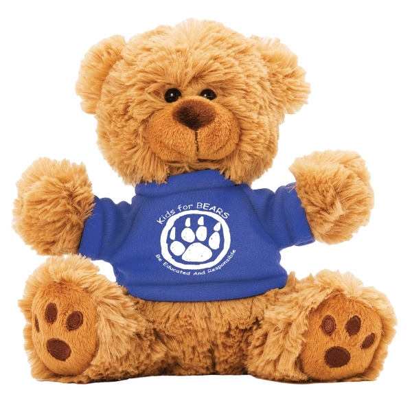 6" Plush Teddy Bear With Choice of T-Shirt Color - Image 14