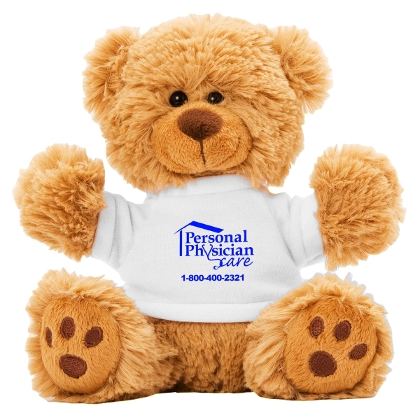 6" Plush Teddy Bear With Choice of T-Shirt Color - Image 16