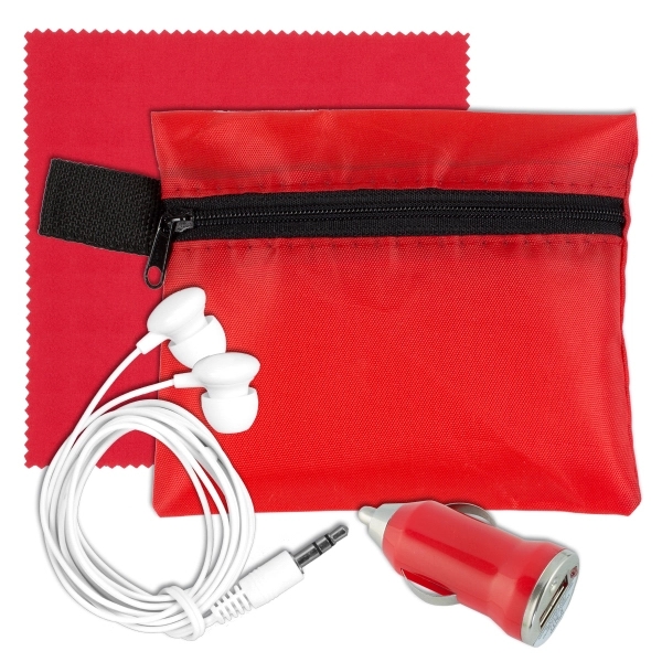 Tech Car Accessory Kit with Microfiber Cleaning Cloth - Image 3