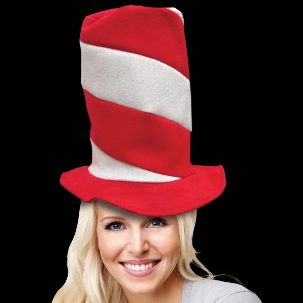 Candy Striped Novelty Top Hat - Image 2