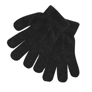 Black Chenille Women's Glove