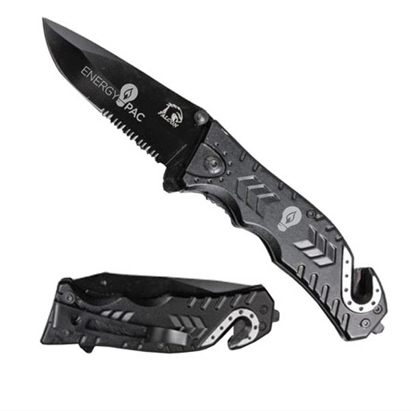 Premium Black Rescue Knife