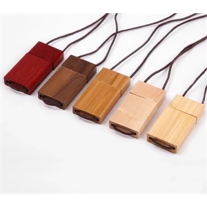 Wooden USB Flash Drive with Cord