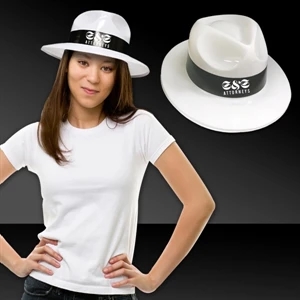 White Plastic Fedora Hat