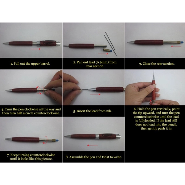 Wood Twist Action Mechanical Lead Pencil - Image 4