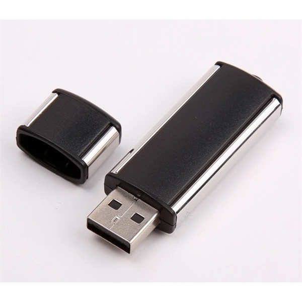 AP Rectangular USB Flash Drive with Silver Trim