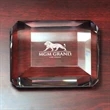Emerald-Cut Glass Crystal Paperweight