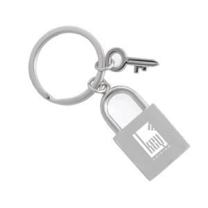 Metal Lock & Key Key Tag