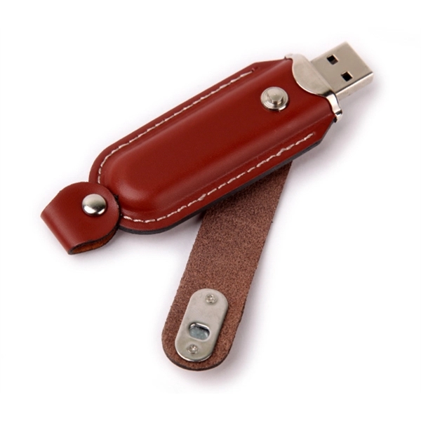AP Leather USB Flash Drive - Image 1