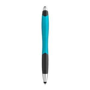 Plastic Click Action Stylus Blue Ink Gel Pen