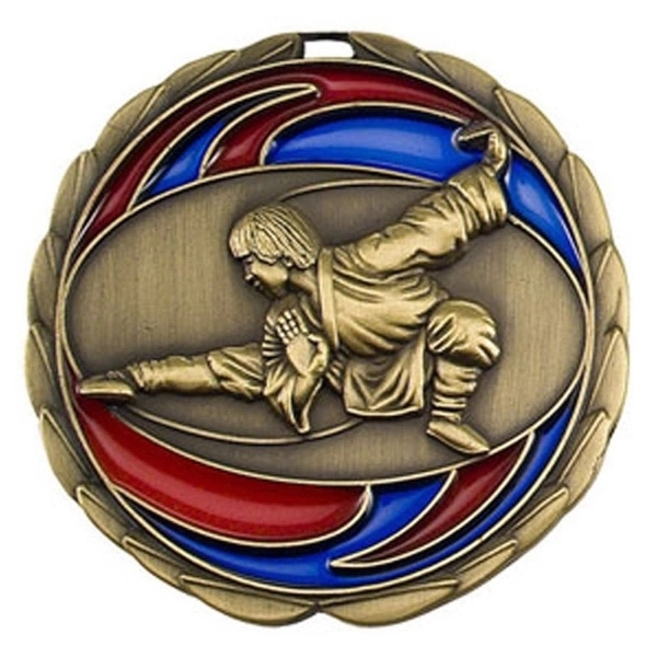 2 1/2" Martial Arts Color Epoxy Medallion - Image 2