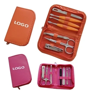 Manicure Set With Leather Case