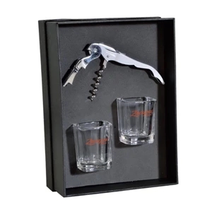 Lachlan Waiter's Corkscrew & Shot Glass Gift Set