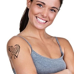 Tribal Butterfly Heart Temporary Tattoo