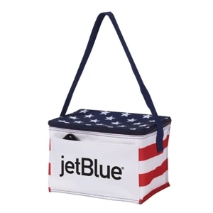 Poly 6 Can Stars & Stripes Cooler Bag