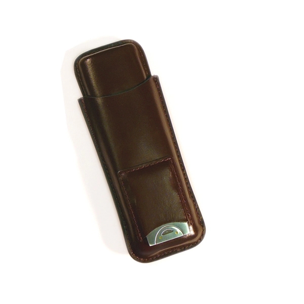 Leather cigar case with built in cutter - Image 2