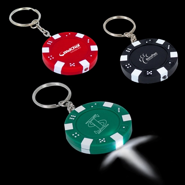 Poker Chip Keychain Flashlight - Image 1