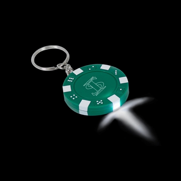 Poker Chip Keychain Flashlight - Image 2