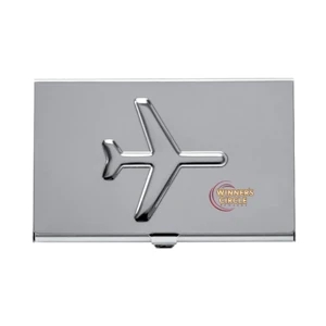 Metal Airplane Business Card Holder