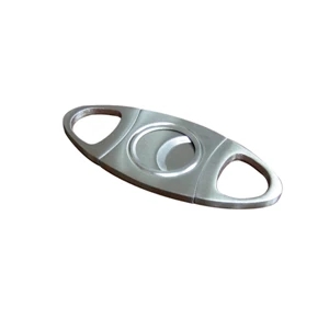 Silver stainless style guillotine style cigar cutter