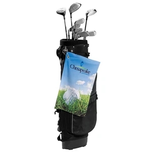 Microfiber Velour Golf Towel  (Upper Left Hook & Grommet)