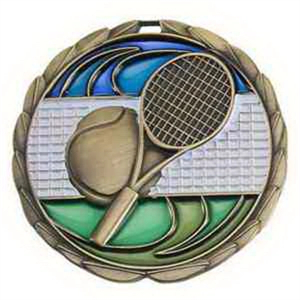2 1/2" Tennis Color Epoxy Medallion - Image 2
