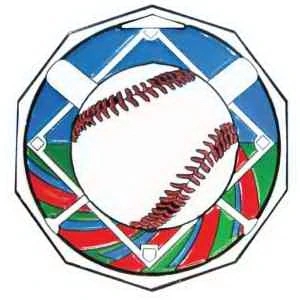 2" Baseball Decagon Colored Medallion