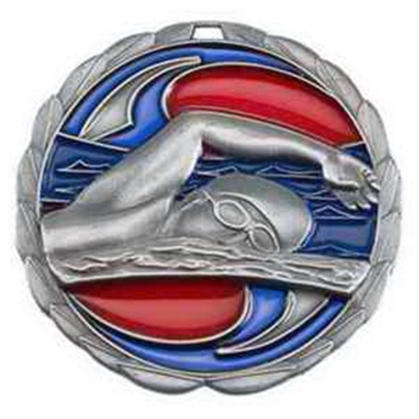 2 1/2" Swimming Color Epoxy Medallion - Image 2